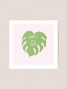 Monstera with Goal Illustration