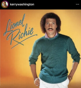 Kerry Washington as Lionel Richie. Image courtesy of Kerry Washinton's Page