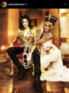 Winnie Harlow as Michael Jackson and Iman courtesy of Winnie Harlows Instagram account