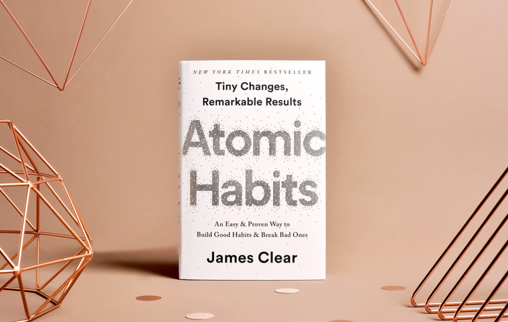 James Clear's book entitled Atomic Habits. Image via jamesclear.com