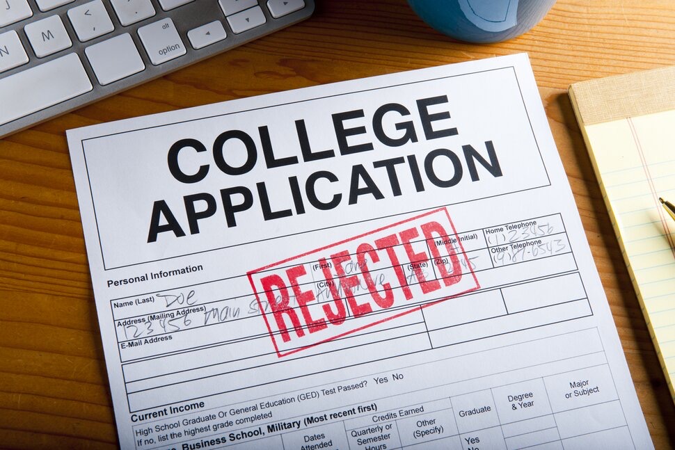 College Application Rejection Letter. Image from usnews.com