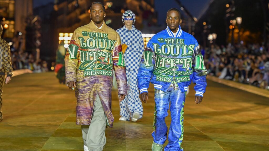 Pusha T and No Malice walking for the Louis Vuitton Menswear Spring Summer 2024 runway show photo credit Dominique Charriau via Getty Images