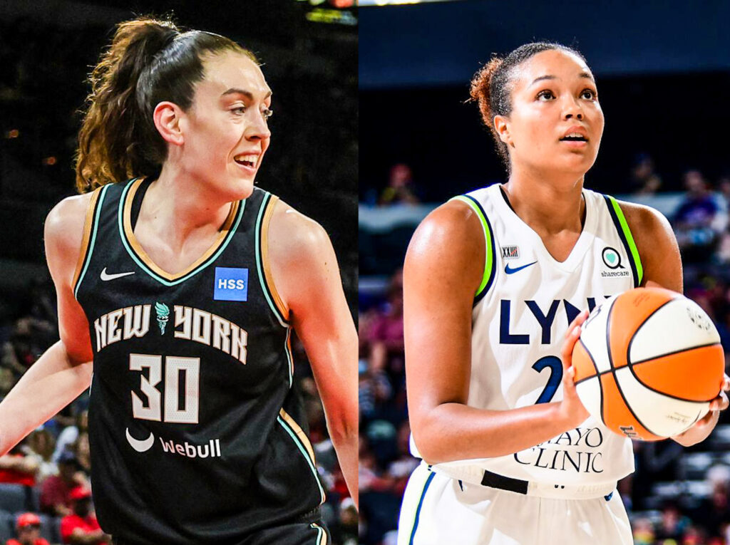 Breanna Stewart and Napheesa Collier (Photo by Front Office Sports)