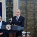President Joe Biden delivers remarks at the American Foreign Service Association (AFSA) Memorial Plaque Ceremony in 2013 while Vice President to Barack Obama.