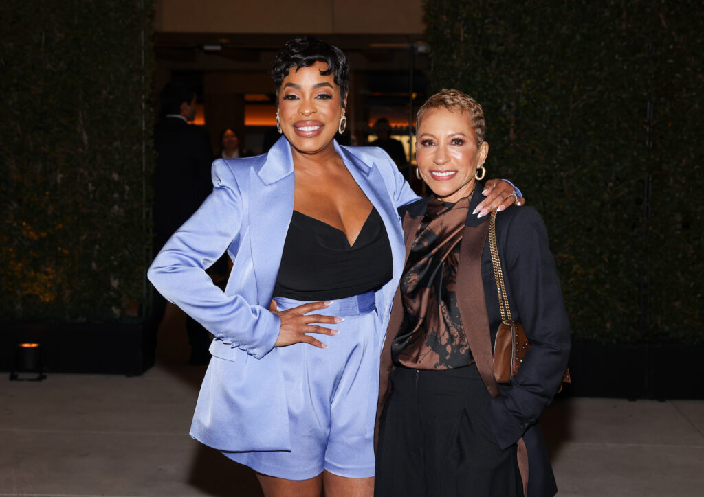 (L-R) Niecy Nash and Adrienne Banfield-Norris attend Netflix's 'Shirley' Los Angeles Premiere at The Egyptian Theatre Hollywood on March 19, 2024 in Los Angeles, California. (Photo by Natasha Campos/Getty Images for Netflix)
