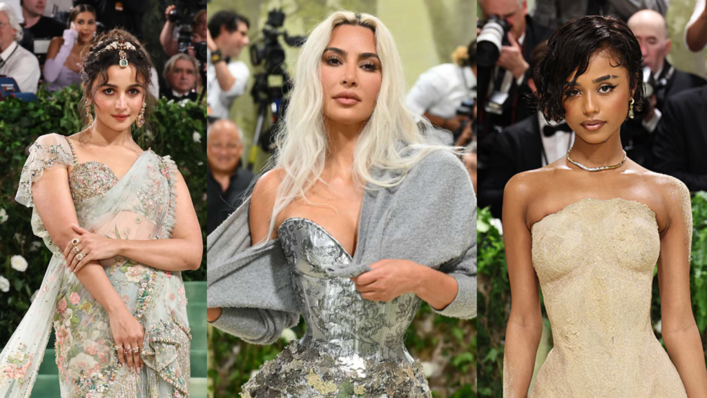Met Gala 2024 Kim Kardashian, Tyla, and Alia Blatt.