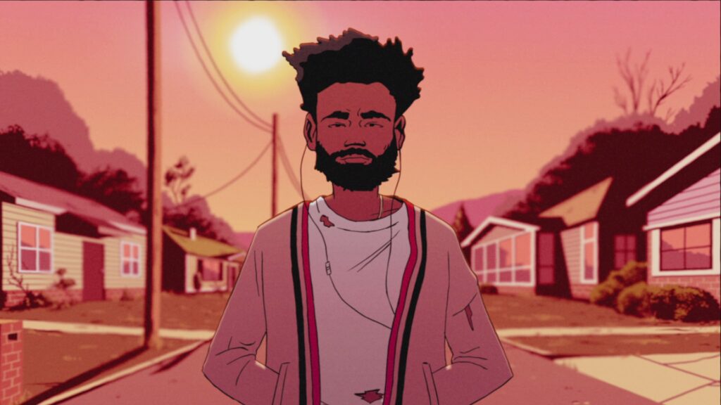 Still from Childish Gambino's song, "Feels Like Summer" (Credit: InClub does not own the rights to this image)