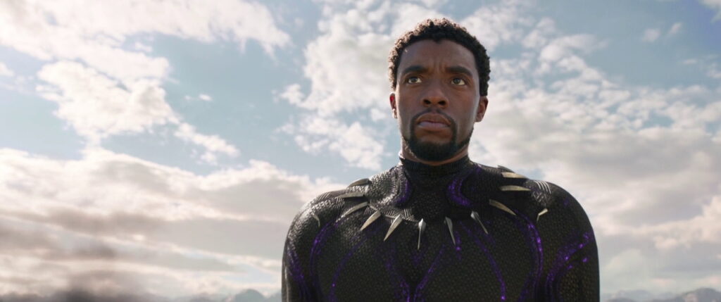 Chadwick Boseman in Black Panther as part of a look into what makes a Black film a Black film (Credit: Marvel Studios/Film-Grab.com)