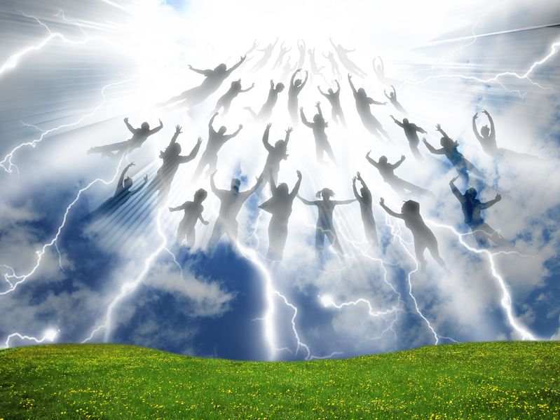 A photo depicting the Rapture from Bible Info