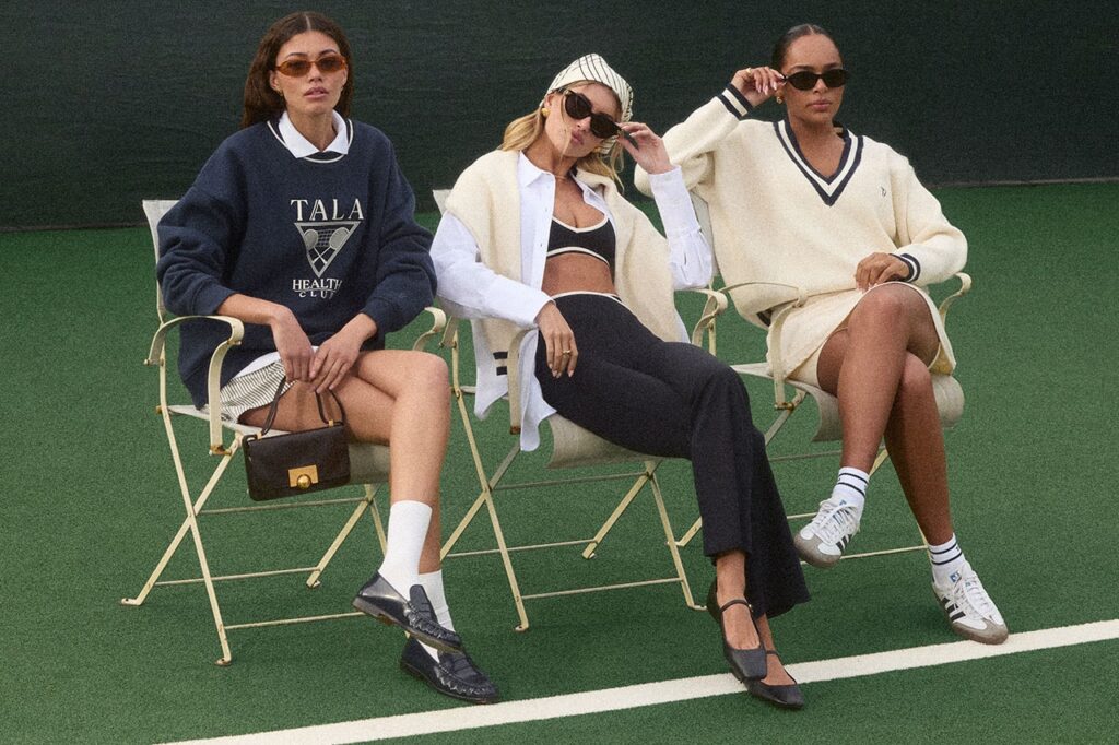 Girls dressed in golf and tennis fashion trends (Credit: DayFlex Health Club)