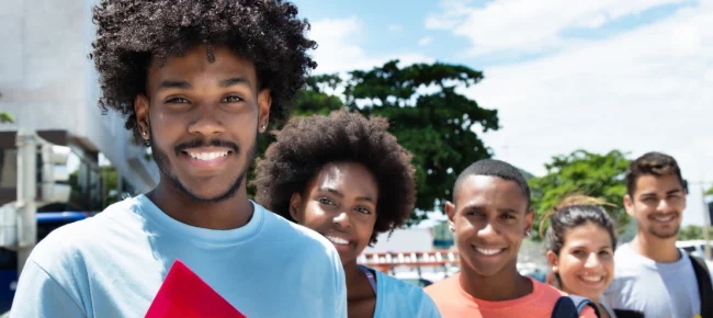 An image of college students as part of a story highlighting Cornell University's Black student enrollment. (Credit: Getty | Sourced from insidehighered.com)