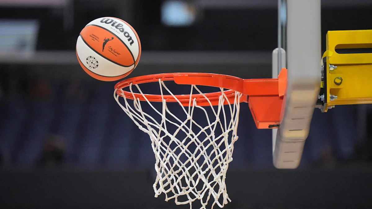 WNBA Basketball Midair as part of a story on the WNBA's revenue war. (Credit: Kirby Lee-Imagn Images)