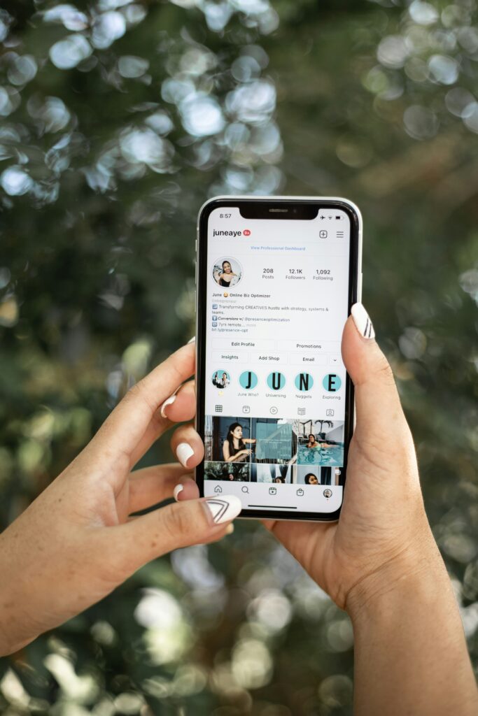 Content creators Instagram page as part of a story on Instagram stop being for friends. (Credit: June Aye via Unsplash)