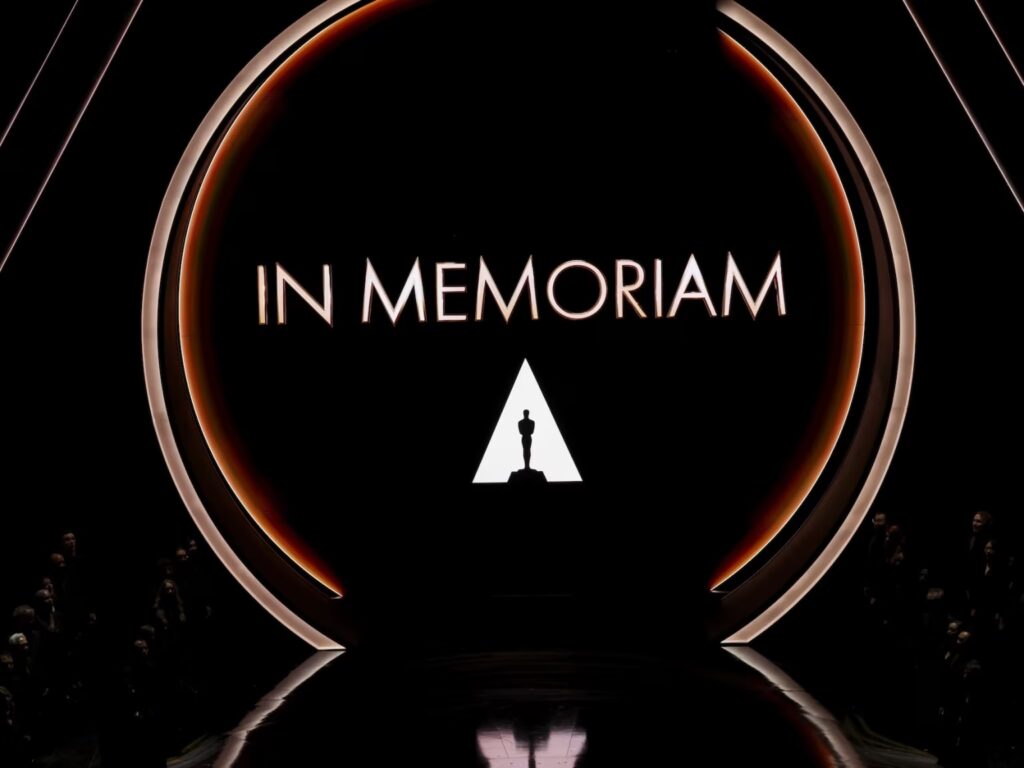 Oscars In Memoriam graphic as part of a story explaining the annual award show segment. (Credit: Rich Polk/Penske Media via Getty Images)