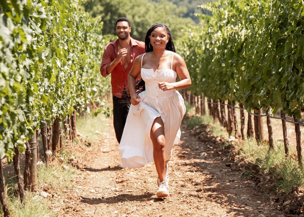 A still from the upcoming rom-com, "You Me and Tuscany", as part of a roundup of 2026 movies worth leaving the house for. (Credit: Universal Pictures)