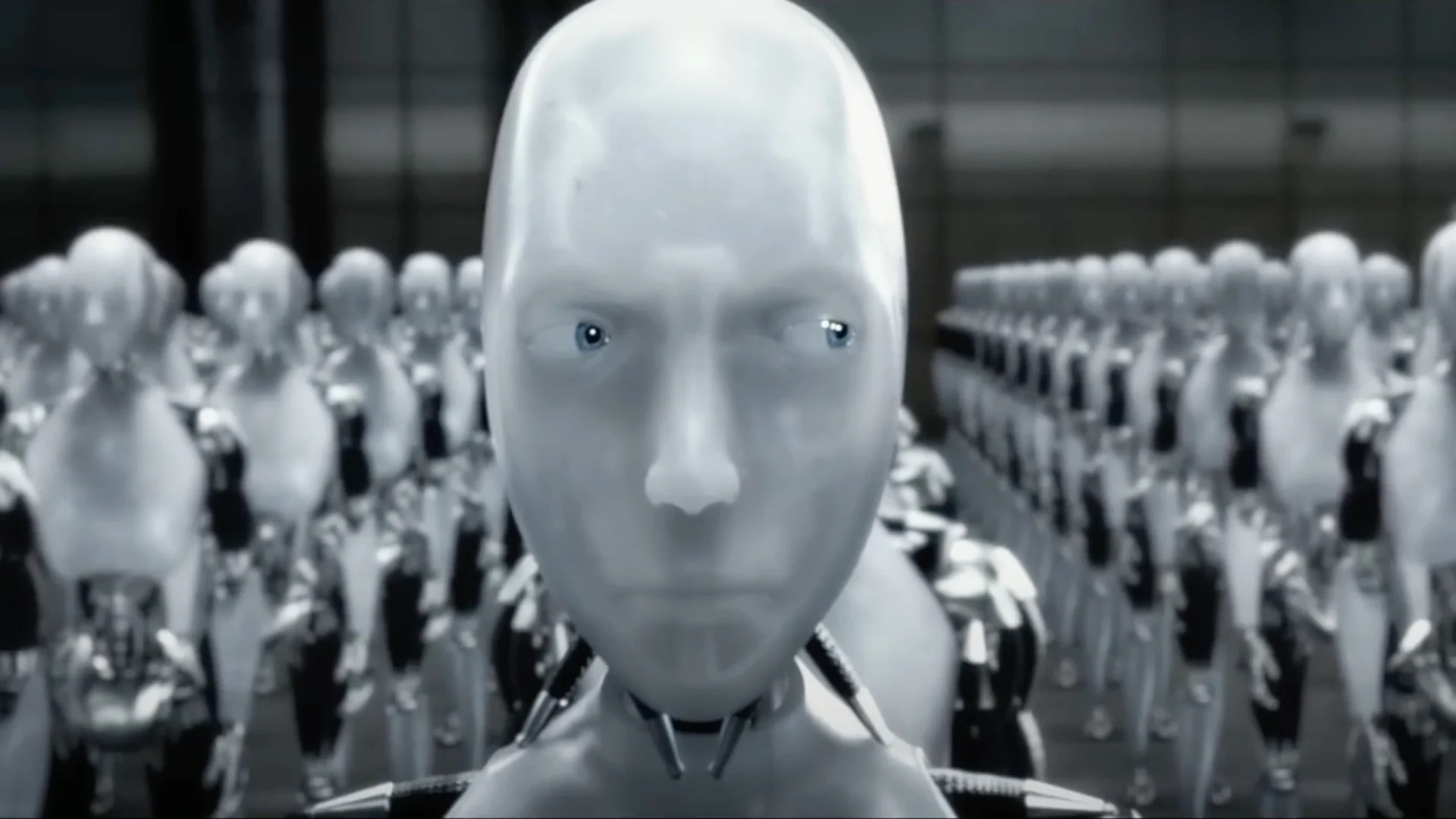A still from "iRobot" (2004) as part of a story on how to spot AI-generated content. (Credit: 20th Century Fox Film Corporation)