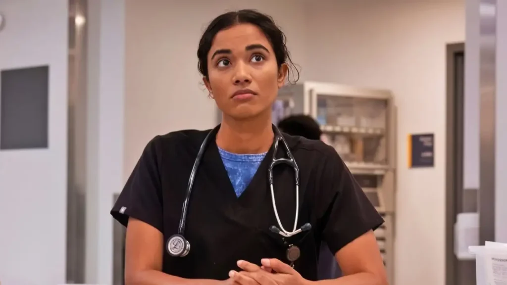 Supriya Ganesh on "The Pitt." (Credit: HBO Max)