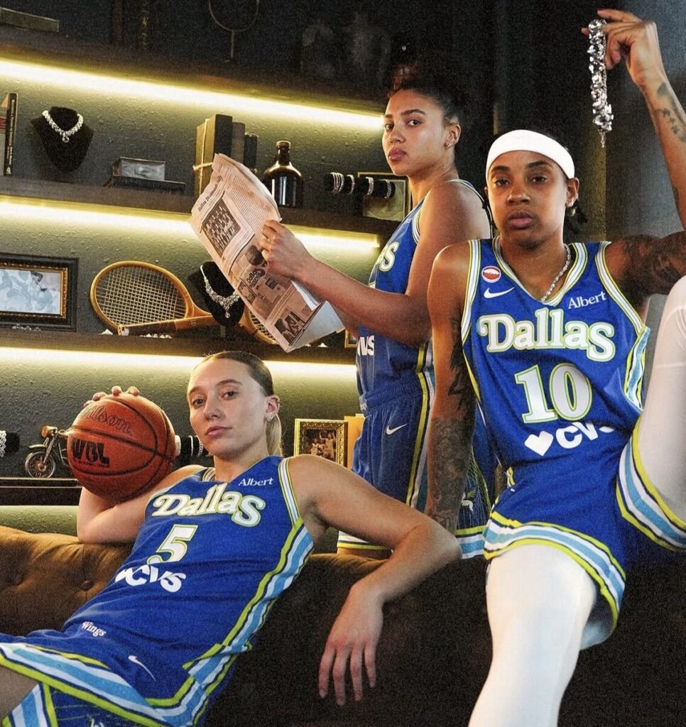 The Dallas Wings WNBA team as part of a story on 10 WNBA players to watch this season. (Credit: Dallas Wings | InClub Magazine does not claim ownership of this image.)