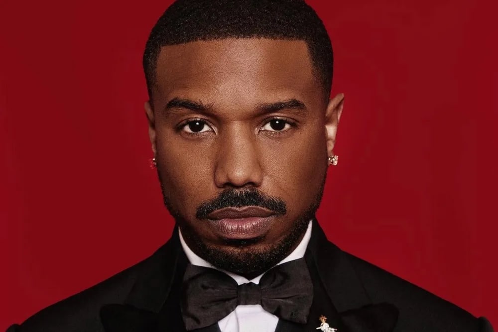A portrait of Michael B. Jordan for a story on the upcoming adaptation of the film, "The Thomas Crown Affair." (Credit: Amazon MGM Studios)